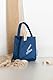 WENKO Wäscheklammerbeutel Blau, Polyester, 17 x 19 x 10 cm, Blau