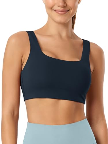 Image of ODODOS Square Neck Sports Bra for Women Wirefree Non Padded Yoga Tank Workout Crop Tops