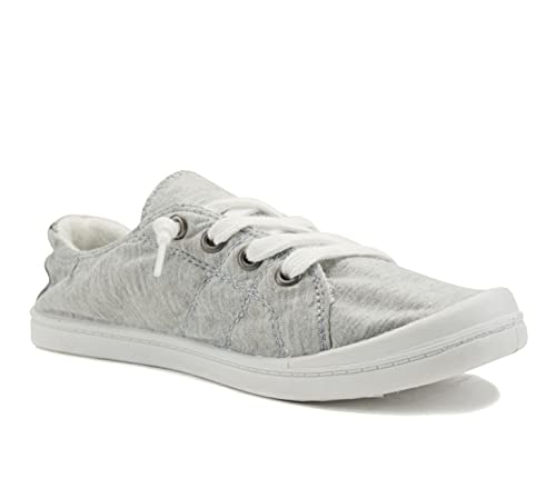 Image of Soda Flat Women Shoes Linen Canvas Slip On Sneakers Lace Up Style Loafers Zig-S