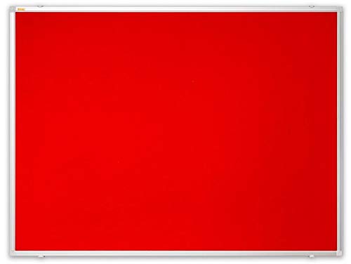 Board Angels Felt Noticeboard Aluminium Frame 1200 X 900mm RED