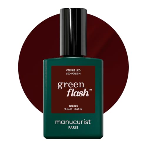 Manucurist Green Flash Vernis Semi Permanent Rouge Maronné Grenat