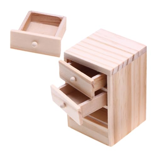 SUPVOX Muebles para Casa De Muñecas Armario De Almacenamiento Cajón Armario para Casa De Muñecas Mesas De Dormitorio En Miniatura Decoración para Casa De Muñecas En Miniatura