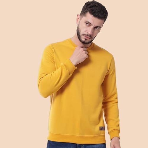 Image of Sweat Shirts for Men | Cotton Fleece Blend Fabric | Round Neck Style with Full Sleeve Sweatshirt for Men