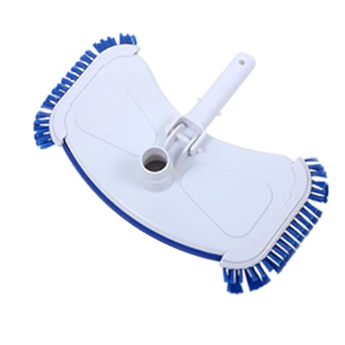 Swimming Pool Suction Vacuum Head Brush Cleaner,12" Butterfly Pool Vacuum Head with Side Brushes, Swivel Hose Connection,Pole Handle,- Clean Debris Above Ground & In-Ground Swimming Pools, Spas