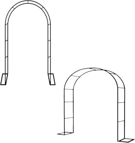 WCQSYY Arco De Jardin para Plantas Arco De Hierro Forjado para Plantas Trepadoras Arco De Rosales para Plantas Trepadoras,Negro,W1.2M*H2.2M