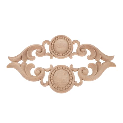 Apliques de madera tallada PRETYZOOM de 33x10 cm beige para muebles elegantes 2