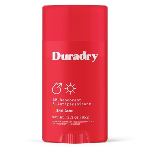 Duradry AM Deodorant & Antiperspirant - Prescription Strength Deodorant for Hyperhidrosis, Antiperspirant for Women & Men, Armpit Sweat Protection, Silicone-free - End Game, 2.3 Oz (Pack of 1)