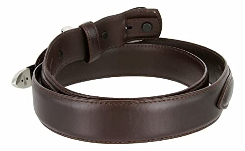 Image of Silver Mirror Buckle Oil Tanned Genuine Leather Western Ranger Belt 1-3 /8 inch(35mm) Taper to 3 /4 inch(19mm) Wide-Multiple choices