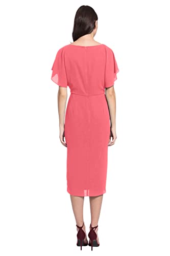 Image of Maggy London Women's Dresses Boat Neck Flutter Sleeve Dress Occasion Event Guest of