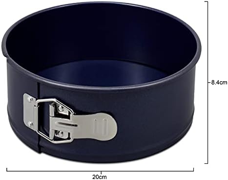 Zyliss E980193 Non-Stick Springform Cake Tin | 20cm/8in | Carbon Steel | Dark Blue | Baking Tin/Bakeware/Cake Mould | Dishwasher Safe | 5 Year Guarantee