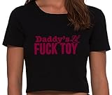 Knaughty Knickers Daddys Little Fuck Toy Lil Fucktoy Play Thing Brat Black Crop Top Adult Flirty Fun