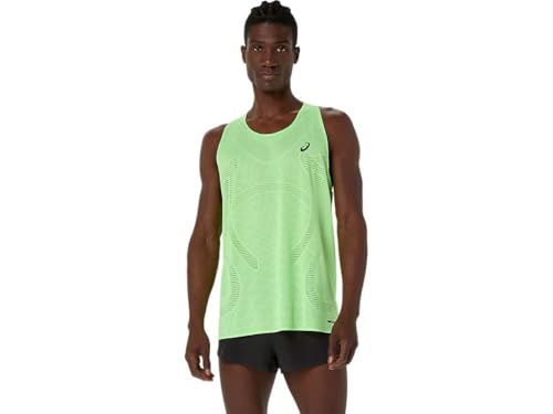 ASICS Men's METARUN Singlet Running Apparel, M, Illuminate Green