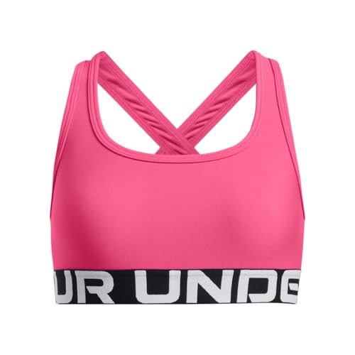 Image of Under Armour Kids Cross-Back Mid-Impact Sports Bra (Big Kid)