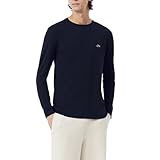 Lacoste Men's Long Sleeve Jersey Pima Regular Fit Crewneck T-Shirt