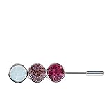 plastronnadel hochzeit kaufen Länge 55 mm, silber (crystal rosa)