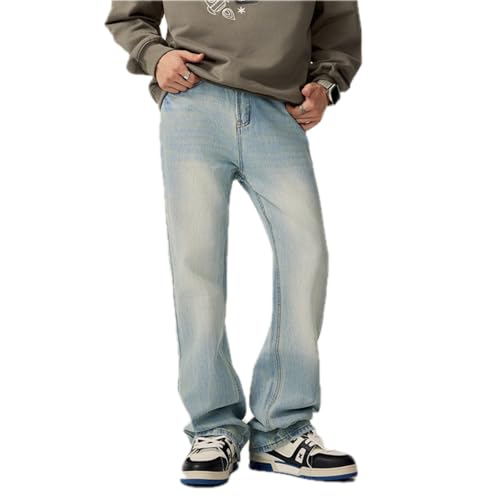 Jeans Pants Trousers Denim Versatile Casual Micro Pull Wash Men's Slimming and Design Sense Long Premium Style