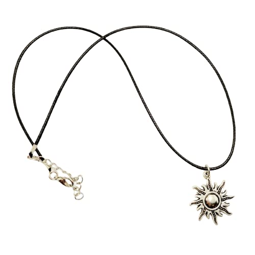 Taiqi Unisex-adult Silver Sun Charm Choker Necklace (B010GYLLIY) Amazon Price History, Amazon Price Tracker
