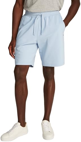 Tommy Hilfiger Herren Sweatshorts Essential Terry aus Baumwolle, Blau (Breezy Blue), XL – Ansicht 1