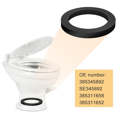 Image of altivox RV Toilet Seal and Socket RV Toilet Flange Kit Compatible with Dometic 300 /310 /320 RV Toilets Replaces 385345892 Flange and 385311658 Flush Seal and 385311652 RV Toilet Seal (3 in 1)