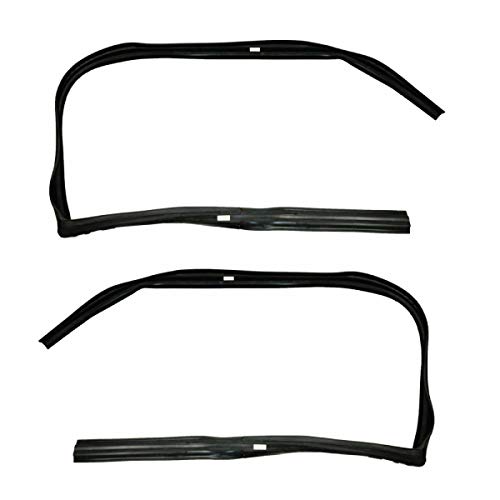 Front Door Glass Run Channel Weatherstrip Seals Set Pair Compatible with Chevy Pickup Truck