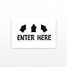 2x Enter Here Temporary Tattoos
