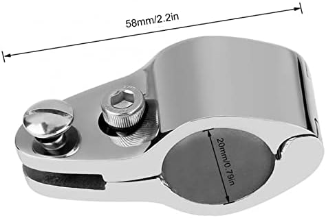 Terisass Boat Bimini top hinged jaw Slide 2pcs Stainless Steel Bimini top Hardware Fittings (20mm/0.79in, 22mm/0.87in, 25mm/0.98in, 30mm/1.18in, 32mm/1.26in)
