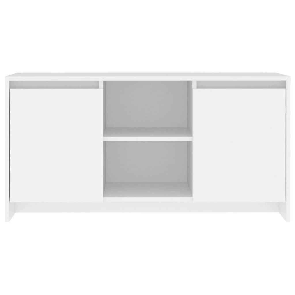 Amazon｜40インチテレビ用収納付きホワイトテレビスタンド 2ドア付き 