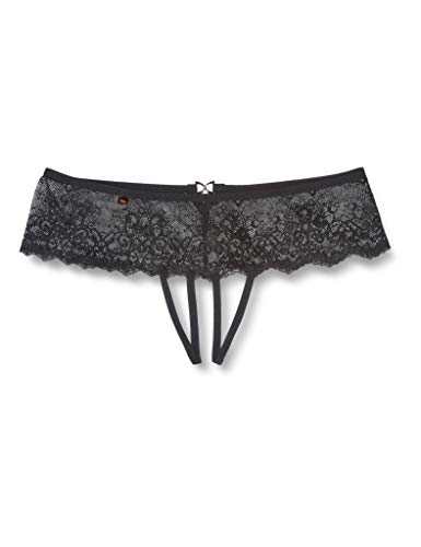 Obsessive Damen Matching Open Naughty Unterwäsche, Schwarz, L/XL