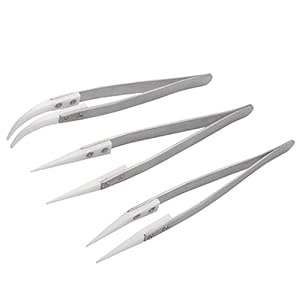 Bestgle 3 Stück Keramik-Pinzetten Set