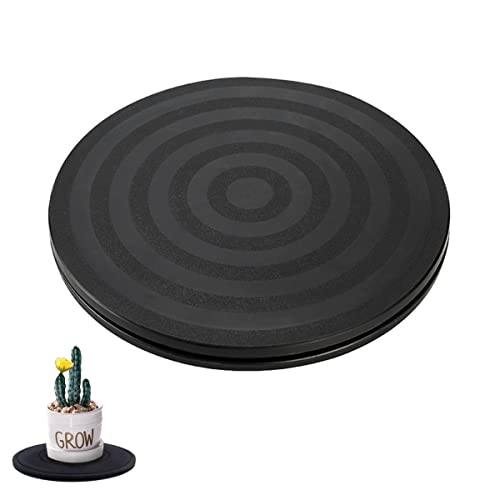 LOYELEY 回転盤 直径20cm プロジェクター テレビ パソコン モニタ 電話機 回転台 360度回転 丸型 小型 薄型 ブラック