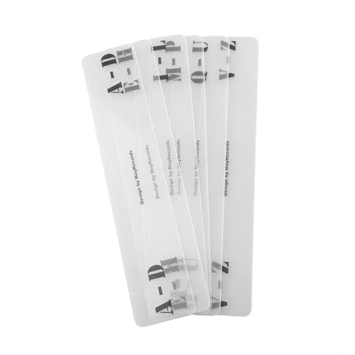 Lot de 6 intercalaires en acrylique avec onglets de rangement pour disques vinyles de A à Z pour collection de musique transparente (cartes CD horizontales)