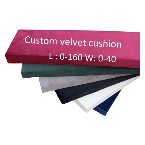 Ginsimar Custom Size Velvet Bench Cushion Cover