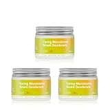 Freshly Cosmetics Caring Microbiome Pack 3 – Desodorante natural sin aluminio ni alcohol, 40 ml