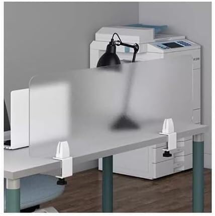 Panneau de séparation de bureau en acrylique avec clip – Cloison d'intimité pour salles de classe et bureaux, écran d'étude, séparateur d'espace de travail, panneau acoustique
