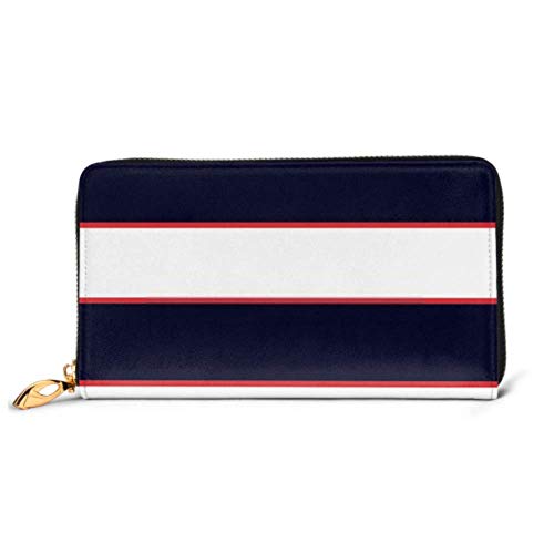 Preisvergleich Produktbild JHGFG Mode Handtasche Reißverschluss Brieftasche Nahtlose Vektor Streifen Seemuster Farbige Telefonkupplung Geldbörse Abendkupplung Blockieren Leder Brieftasche Multi Card