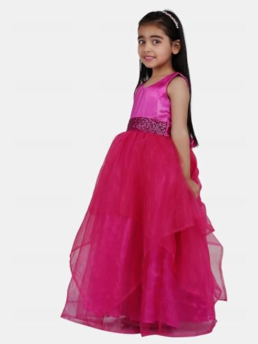 Image of Kids Dresses Baby Girls' A-Line Weddings Festivals Organza Sequins with Cotton Fit and Flair Ball Gown