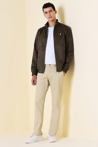 Image of Allen Solly Men's Polyester Modern Stand Up Collar Casual Jacket, Standard Length
