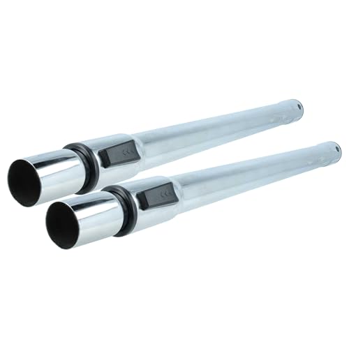 vhbw 2x Tubo aspirador compatible con Lidl Parkside aspiradora - conexión de 35 mm, 60-97 cm, negro/plata