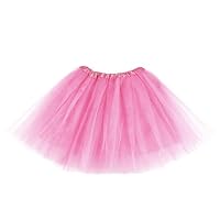 Tütü Damen,80er Jahre Outfit Tüllrock Rosa Ballett Tutu Rock Pink Herren Tüll Kleid Tulle Skirt Women Kostüm Erwachsene Petticoat Group Team (DE/NL/SE/PL, Bundweite, 52, Regular, Regular, Rosa)