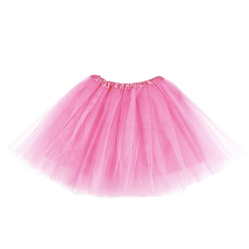 Tütü Damen,80er Jahre Outfit Tüllrock Rosa Ballett Tutu Rock Pink Herren Tüll Kleid Tulle Skirt Women Kostüm Erwachsene Petticoat Group Team...
