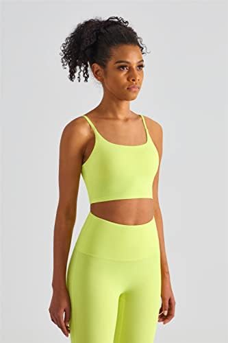 Altiland Cami Sports Bra Tank Top For Women - Medium Support, Moisture Wicking, Removable Pads, Wire Free (Agate Green, Medium) - View #7
