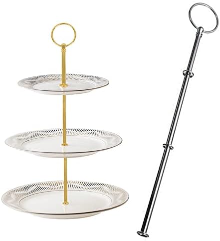 2 Set 3 Tier Fruit Display Fittings Alloy Cake Stand Fitting Candy Display Fittings Kits Replaceable Accessories for Wedding Party Birthday Party Tea Party