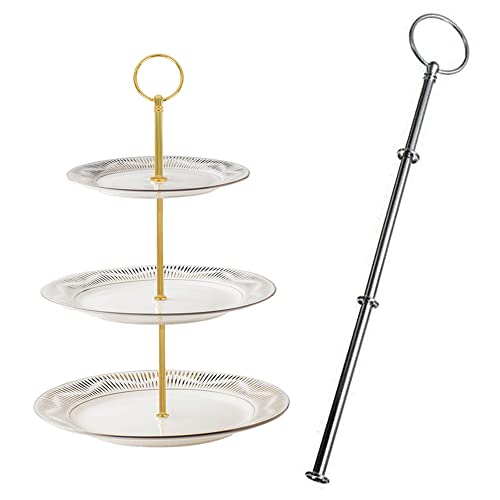 2 Set 3 Tier Fruit Display Fittings Alloy Cake Stand Fitting Candy Display Fittings Kits Replaceable Accessories for Wedding Party Birthday Party Tea Party - Image 5
