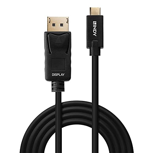 LINDY USB Type C to DP 4K60 Adapter Cable with HDR, 5 m, Black, 5m - Image 3