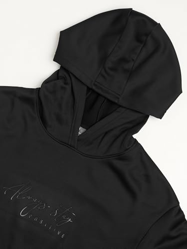 Image of TECHNOSPORT Women's Regular Fit Graphic Print Hooded Neck Full Sleeve Technowarm+ Sweatshirt for Casual & Regular Use