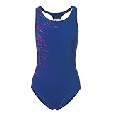 Slazenger Damen Badeanzug mit Racer-Rücken, Navy/Pink, L