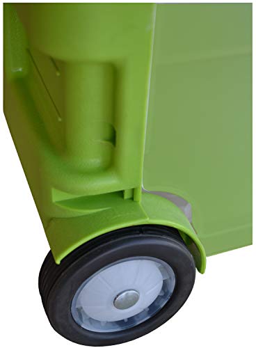 Pack and Go Folding Shopping Trolley, With Wheels, Capacity 40kg, Good for Shopping, Camping, Fishing, Festival, Cart, Trolley, Optional Lid (Green Trolley) – Sun Leisure®