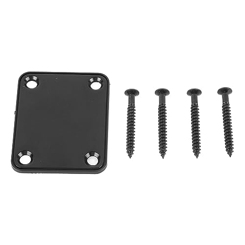 エレクトリックギターネックプレートメタル強化保護ボード、構造の強化普遍的な使用ギター愛好家の音質の向上 (黒)