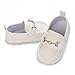 Canyoule Baby Toddler Boys Girls Loafers Newborn Leather Moccasins Infant First Walking Dress Crib Shoes 12-18 Months Infant,White
