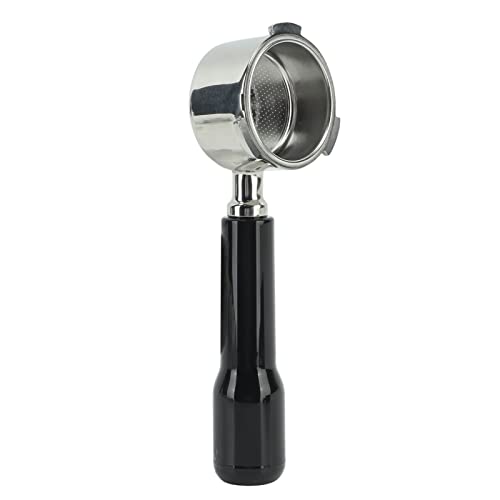 Qudinip Portafiltro sin Fondo, Cesta de Filtro de Acero Inoxidable de 51 Mm para DEDICA ARTE EC0680 EC0685, con Diseño Desmontable para una Fácil Limpieza (Negra)